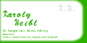 karoly weibl business card